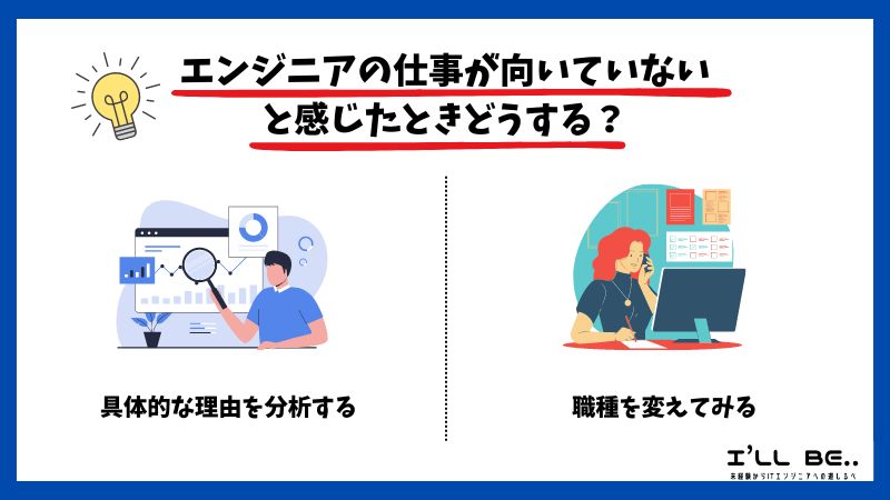エンジニアの仕事が向いていないと感じたときの対処