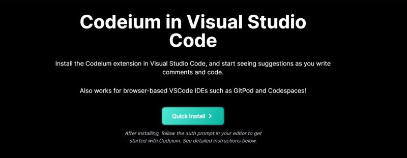 codeium：quick install